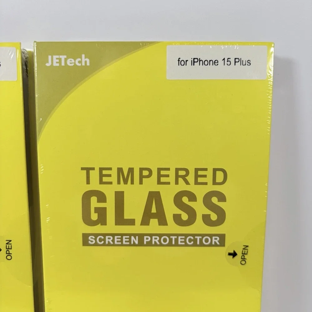 2 Packs Of 3 JETech Screen Protector for iPhone‎ 15 Plus Tempered Glass 6 Total